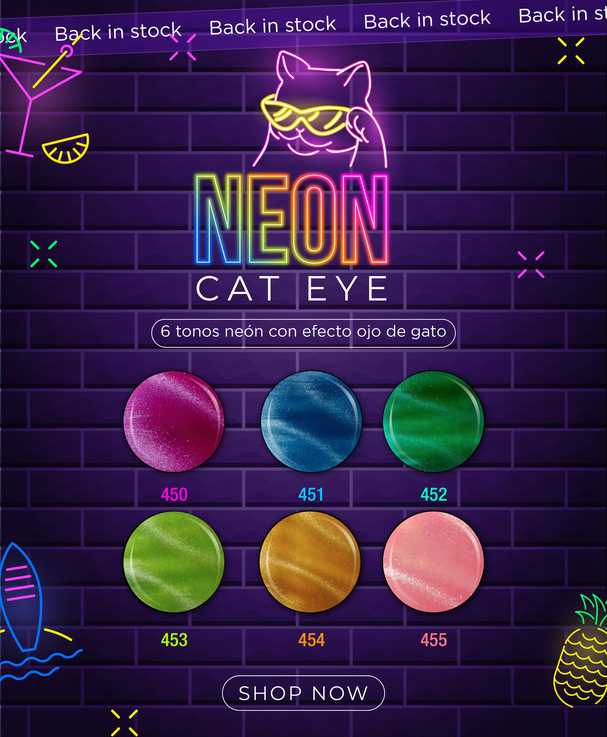 Neon cat eye